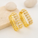 Aretes Studs con zirconias baño 18k