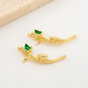 Enlace tulipan verde en micropave y baño 18k