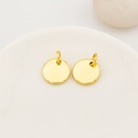 Dije redondo 10 mm  baño 18k