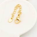 Extensor de cadena con broche de 15 mm baño 18k 