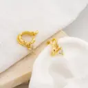 Aretes earcuff baño 18k
