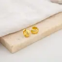 Aretes hugies baño 18k