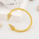 Brazalete con zirconias  baño 18k