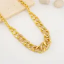 Collar eslabones con zirconias baño 18k