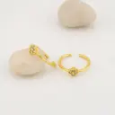 Anillo fino ajustable con zirconias  baño 18k