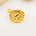 Dije ojo turco encapsulado con micropave y baño 18k