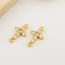 Enlace cruz con micropave y baño 18k