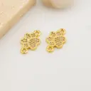 Enlace huella de cachorro con micropave y baño 18k