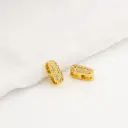 Dije en micropave con baño 18k letra I