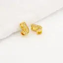 Dije en micropave con baño 18k letra J