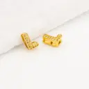 Dije en micropave con baño 18k letra L