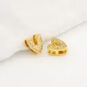 Dije en micropave con baño 18k letra V