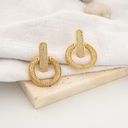 Aretes stud argolla con zirconias baño 18k