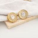 Aretes stud  con zirconias baño 18k