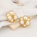 Aretes stud con zirconias baño 18k