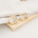 Aretes stud cuadrado con zirconia baño 18k