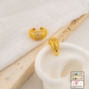 Aretes earcuff con zirconia baño 18k