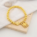 Pulsera elastica San Benito con zirconias baño 18k