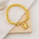 Pulsera elastica de la Virgen con zirconias baño 18k