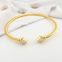 Collar chocker trebol con madre perla y baño 18k