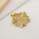 Dije flor con micropave y baño 18k