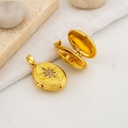 Dije relicario  baño 18k