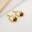 Dije religioso de la Virgen baño 18k