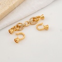 Broche en eslabones de dos hilos desmontables con micropave y goldfilled