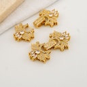 Broche elegante en micropave y baño 18k