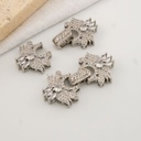 Broche elegante en micropave y baño 18k