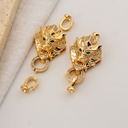 Broche en forma de dragon en micropave y baño 18k