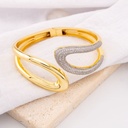 Brazalete elegante dos tonos baño 18k