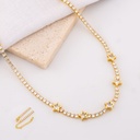 Collar con zirconias estrella baño 18k