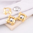 Aretes doble uso stud en acero inoxidable