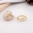 Anillo con zirconias  baño 18k