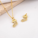 Dije navideño bota  micropave y baño 18k