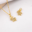 Dije navideño reno micropave y baño 18k