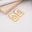 Dije medalla religiosa madre perla con baño 18k