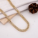 Collar en tendencia con zirconias  baño 18k