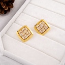 Aretes stud zirconia  baño 18k