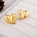Aretes stud corazon baño 18k