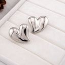 Aretes stud corazon baño 18k