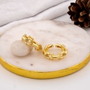 Anillo ajustable con zirconias baño 18k