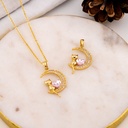 Dije de luna micropave y baño 18k