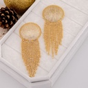 Aretes colgantes con zirconia  baño 18k