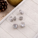 Aretes stud con zirconia baño 18k