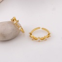 Anillo ajustable con zirconias baño 18k