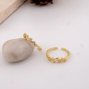 Anillo ajustable con zirconias baño 18k