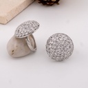 Anillo ajustable redondo con zirconias baño 18k