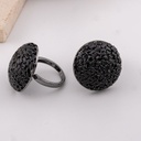 Anillo ajustable redondo con zirconias baño 18k